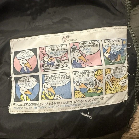 Moncler Maya Giubbotto Green Camo Coat Boys 6 Green Zip Up Down Feather Jacket - Picture 12 of 16